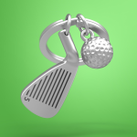 Sports Fans' Premium Keyrings Golf Soccer Rugby Styles - Golf Club And Ball