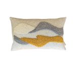 Punch Needle Landscapes Pattern 1 - Mustard Grey & Natural - 60 X 40CM