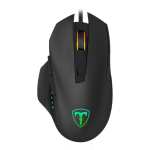 T-dagger Warrant-officer 4800DPI 6 BUTTON|180CM Cable|ergo-design|rgb Backlit Gaming Mouse - Black red