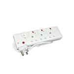 Zs - 7 Way Multiplug With 3 Illuminated Switches P-07B