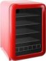 Snomaster - 115L Retro Red Under-counter Beverage Cooler Glass Door