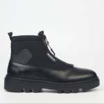 Vinchey 9 Lea Lycra Ankle Boot - Black - Black 6