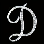 26 English Letter Alloy Brooch Inlaid Shiny Rhinestone Female Temperament Brooch Sweater Jacket Pin Accessories