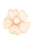 Goldair Gold Pink Cream Pearl Flower Brooch