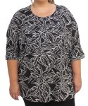 Ladies Printed Shimmer Tunic - 60 Blk wht