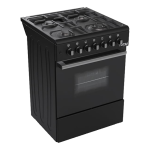 Totai Ts 60 Cm 4 Burner Gas Stove With Electric Oven Black