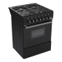 Totai Ts 60 Cm 4 Burner Gas Stove With Electric Oven Black