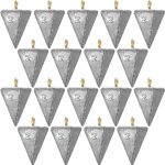 Shimeyao 18 Pieces Pyramid Fishing Weights Sinkers Triangle Fishing Sinkers Rig Pyramid Sinkers For Ocean Saltwater Surf Bass Fi