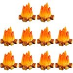 20PCS 10PCS 5PCS Miniature Campfire Dollhouse Fire Ornament Decor Model Fire Model Handicraft Fake Fire Pretend Toy Resin Bonfir