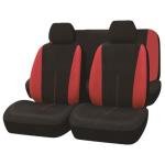 6 Piece Seat Cover Set Red Grey