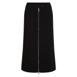 Jersey Biker Maxi Skirt -black