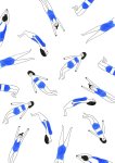 Girls Swimming Art Print