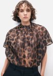 Studio: Pleat-detail Organza Blouse - Multi