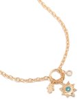 Goldair Gold Evil Eye & Hamsa Hand Charms Necklace