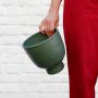 Shing Plinth Planter - Forest Green - 16CM
