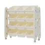 The Cat 4-LAYER Receptacle Toy Storage Storage Rack - Off-white