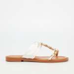 Athena 14 Flat Sandal - White - White 6