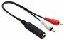 Zdycgtime 6.35MM To 2 Rca Y Splitter Cable Gold-plated 6.35MM 1/4 Inch Trs Female To 2 Dual Rca Male Stereo Audio Y Splitter Extension Adapter Ca