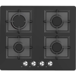 Midea 60CM Black Glass 4 Burner Gas Hob - 60GK007