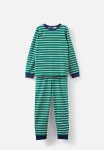 Cotton On Ace Long Sleeve Pyjama Set - Marian Stripe Varsity Green cloud Marle