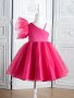 Charming Tulle One-shoulder Gown Dress For Girls - Ideal For Party Birthday Banquet Pageant Piano Performance Girls Occasion Wear