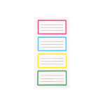 Multi-colour Paper Labels 4 Sheets Per Pack