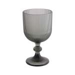 Ribbed Grey Wine Glass