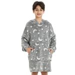 Zs - Kiddies Glow In The Dark Hoodie - Purple Unicorn