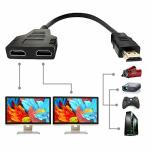 Marmoin HDMI Cable Splitter 1 In 2 Out HDMI Adapter Cable HDMI Male To Dual Female 1 To 2 Way Support Two The Same