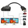 Marmoin HDMI Cable Splitter 1 In 2 Out HDMI Adapter Cable HDMI Male To Dual Female 1 To 2 Way Support Two The Same