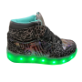 LED Light Up Shoes Kids High Top Sneakers With USB Charging Flashing Lights