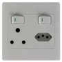 United Electrical Double Switch Socket With Euro Pvc 4X4