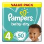 Pampers Baby-dry Size 4 Value Pack 50 Nappies