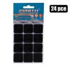 Protection-pads Blk Adh 3X3CM 24PCE
