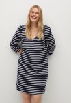 Plus Dress John - Navy & White