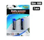Batteries Alkaline Size:aaa LR03 2PCE