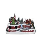 Christmas LED Scene With Skating Children 41X26X27CM