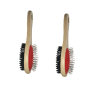 Double Sided Pet Grooming Brush X2 Hair Fur Bristle Solf Combo Brush-l