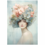 Tear Resistant Deco Print Hydrangea Girl