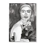 Blossom Grey Art Print - A3