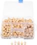 180PCS Wood Push Pins Set With Sharp Metal Tips Small Decorative Thumb