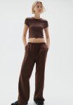 Wide Joggers - Dark Brown