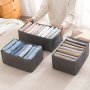 Fabric Drawer Organizer For Jeans And Shirts - Foldable Wardrobe Organizers Set Ash Finish Enhanced Thickness For Durability Space-Saving Closet Compartments For Adults Multipurpose
