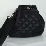 Puffer Quilt Sling Bag - Black