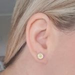 Demi Earrings 925 Sterling Silver Flower Ear Stud Earrings Size 7MM