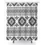 Waterproof Fabric Bath Curtain Fair Isle Design Bathroom Accessories