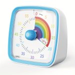 1PC Yunbaoit Visual Timer With Night Light 60 Minute Countdown Timer Rainbow Pattern Silent Classroom Timer For Home School Kitc