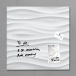 Epic Magnetic Glass Board Artverum 480 X 480 – White Wave – SIGEGL256