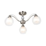 Alexandra Metal And Glass Trio Ceiling Light