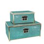 Jewellery Box Teal Leather - Large Box